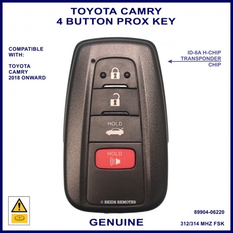 Toyota Camry 2018 onward genuine Denso 14FBC proximity remote 89904-06220