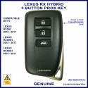 Lexus RX400H & RX450H genuine 89904-48K10 proximity key - 312/314 MHz - 8A - electric tailgate 231451-0010 PCB