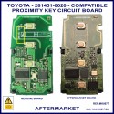 Toyota proximity key circuit board 0020B 312-314 MHZ FSK 8A H-Chip