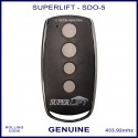 Superlift SDO-5 black & chrome garage remote with 4 white buttons