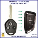 Subaru Forester, Impreza, Liberty, Outback & XV 57497-AL040 3 button remote flip key