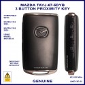 Mazda CX5 & CX9 2020 onward genuine 3 button proximity key TAYJ-67-5-DYB