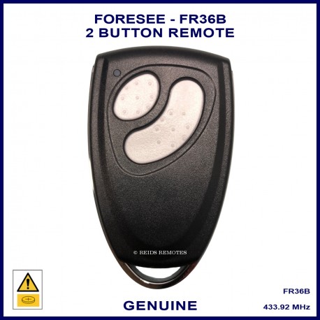 Foresee FR36 2 button black garage remote control