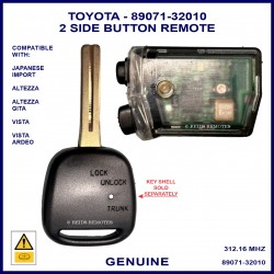 Toyota Japanese Import Altezza Gita - Vista Ardeo 2 side button 312.16 MHz remote