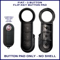 Fiat replacement button pad suits flip key used with 500 Ducato Doblo Panda Punto Qubo