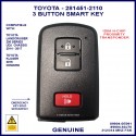 Toyota Kluger & Landcruiser 89904-60J70 or 89904-0E091 3 button smart key