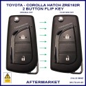 Toyota Corolla ZRE182R compatible 314.4 MHz remote flip key to replace 89070-12A20