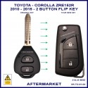 Toyota Corolla ZRE152R compatible 314.4 MHz remote flip key to replace 89070-12501