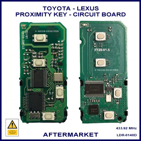 Toyota proximity key circuit board 0140D 433.92 MHZ FSK 4D DST80