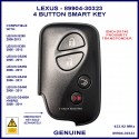 Lexus IS & GS genuine 89904-30323 proximity remote key