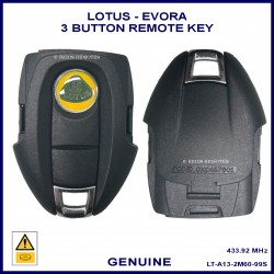 Lotus Evora OXC457801 3 button fixed blade tibbe remote key