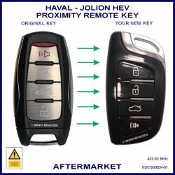 Haval Jolion replacement 4 button aftermarket proximity key