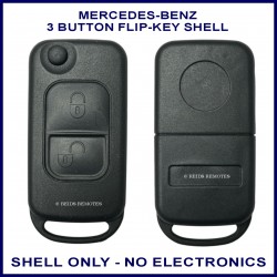 Mercedes 2 button flip key case with HU64 key blade