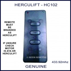 HERCULIFT HC102 slim black 3 button remote