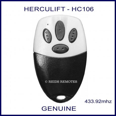 HERCULIFT HC106 white & black 4 button garage door remote control