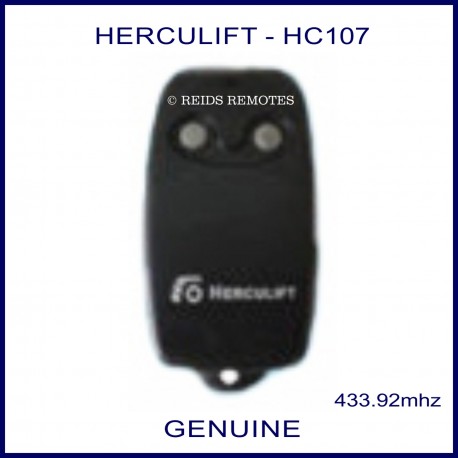 HERCULIFT HC107 Black 2 white button garage remote