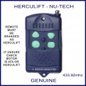 HERCULIFT NU-TECH grey garage door remote - lime green buttons