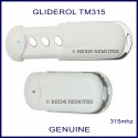 Gliderol TM315 white garage door remote control