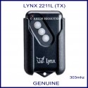 Lynx HT4 2211L 303Mhz 3 button garage door remote control