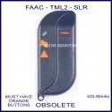 FAAC TML2 433 SLR navy blue gate remote control with 2 orange button