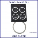 FAAC T4 433 SLH square black 4 button gate remote control