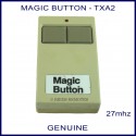 Magic Button TXA2, 2 button 27 MHz grey garage door remote control