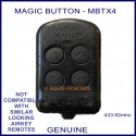 Magic Button MBTX4 black 4 button garage door & gate remote control