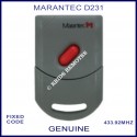 Marantec D231 - 1 red button 433.9Mhz light grey remote