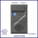 SEAV TXS 1 blue button 433.92Mhz 10 dip switch grey remote