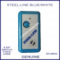 STEEL-LINE OLD blue & white 1 button 303.9mhz fixed remote