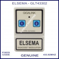 Elsema Gigalink GLT43302 2 button remote with Gigacode Modulation