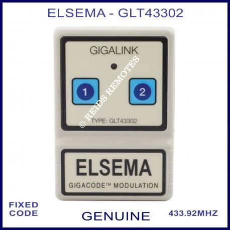 Elsema Gigalink GLT43302 2 button remote with Gigacode Modulation