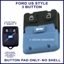 Ford Transit Explorer 3 button remote button pad only