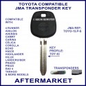 Toyota compatible car key with transponder cloning & key cutting