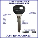 Mazda 323 626 MX3 MX5 & MX6 compatible car key cut & transponder cloned