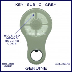 KEY Grey rolling code garage & gate remote 4 grey buttons