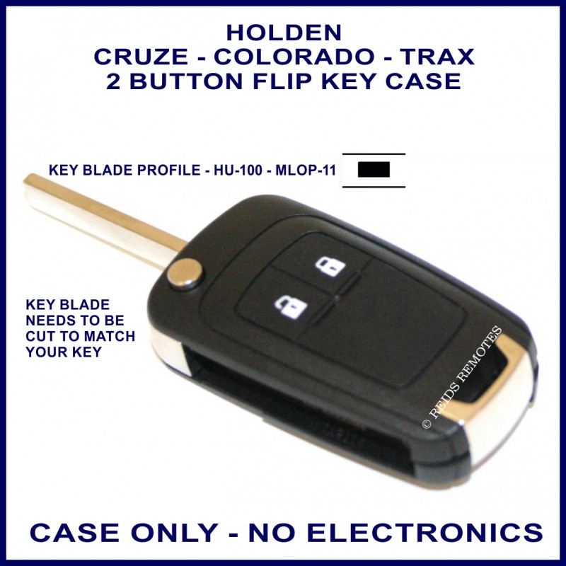 Holden Cruze Colorado & Trax 2 button flip key shell only replacement