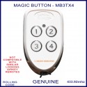 Magic Button MB3TX4 white 4 button garage & gate remote control