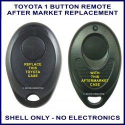 Toyota Land Cruiser, Prado, Hilux, MR2, & Corolla oval black remote replacement case only