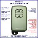 Toyota Prado 2009-2016 2 button smart key 281451-5290 314 MHz FSK 4D 80 bit