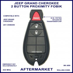 Jeep Grand Cherokee 2 button ID46 chip Proximity Fobik