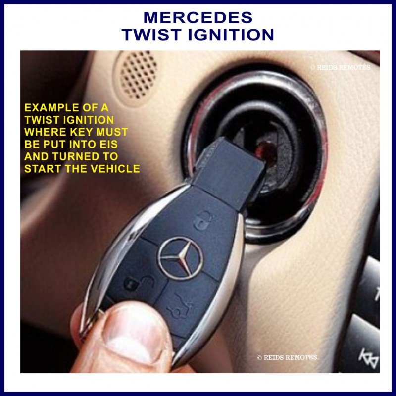 Mercedes BGA BE NEC programmable 3 button fobik remote key