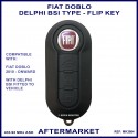 Fiat Doblo 2010 onward DELPHI BSI type - 3 button remote flip key