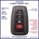 Toyota Camry Hybrid 2018 - 2020 4 button proximity key