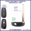 Ford Ecosport Endura & Ranger emergency keyblade for smart proximity remote