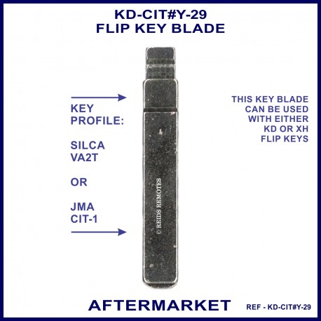 Citroen & Peugeot silca VA2T or JMA CIT-1 compatible flip key blade