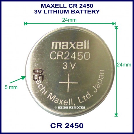 CR2450 3V Lithium Battery