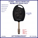 Ford BA Falcon Fiesta Focus Cougar & KA 3 button fixed blade FO21 Tibbe Remote key