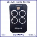 Genius ECHO TX4 433 RC 6100334 navy 4 button gate remote control