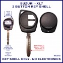 Suzuki XL7 2 button remote key shell with TOY43 key blade profile